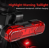 Вело задня фара, usb перезаряджається AS1010 Червона з поворотом на 360°. Мигалка з акумулятором, фото 6
