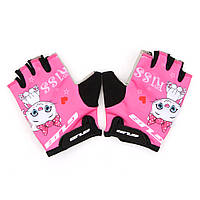 Детские перчатки для активного отдыха GUB S022 открытые велоперчатки Розовый, L/XL