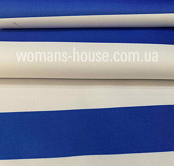 Тентова тканина Смужка синій з білим 5,5 см