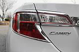 Хром накладки на стопи Toyota Camry 2012-2014 (Американка) Autoclover C472, фото 4