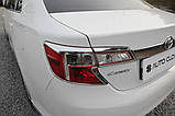 Хром накладки на стопи Toyota Camry 2012-2014 (Американка) Autoclover C472, фото 5