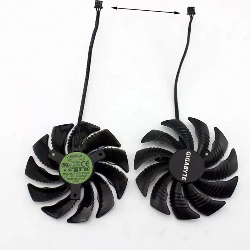 Комплект вентиляторів Gigabyte кулери змінний вентилятор Everflow/Power Logic T129215SU 88 мм PLD09210S12HH