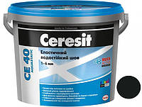 Затирка для швов Водостойкая Ceresit CE 40 Aquastatic 2 кг № 18 (Черная) (Оригинал) Церезит