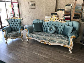 Комплект м'яких меблів "AS| A" Бороко (диван + два крісла) Latifa Sofa, Туреччина