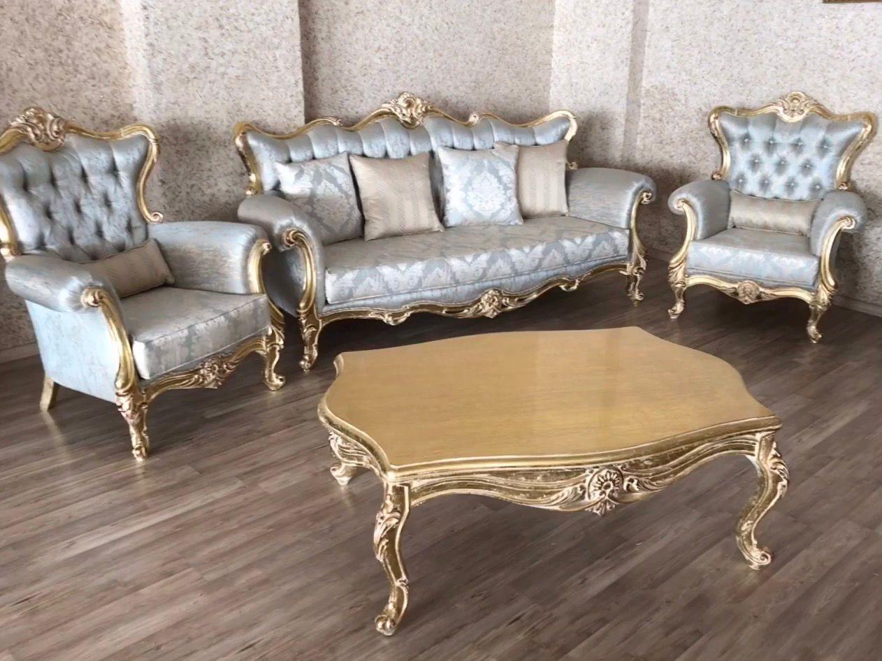 Комплект м'яких меблів "Халіфа" Бароко (диван і два крісла), Latifa Sofa, Туреччина, фото 1