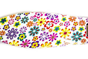 Дитячий самокат MAXI. Violet Flowers. Складна ручка!, фото 2