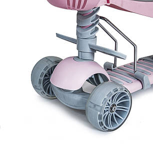 Самокат Scooter Smart 5 в 1 пастельно-рожевий гурт, фото 2