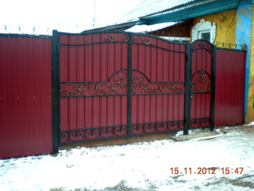 Ворота сдвижные кованые - фото 1 - id-p205451533