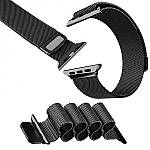 Ремінець для годинника смарт apple wath. Ремінець для годинника міланська петля. На дисплей 42-44 мм. Чорний, фото 2