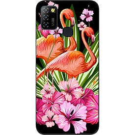 Чохол силіконовий для Infinix Hot 10 Lite з картинкою Фламінго