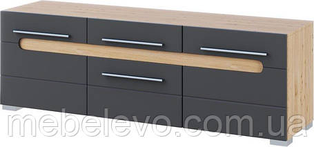 Тумба під телевізор Б'янко 500х1500х400мм дуб артезіан + графіт Світ Меблів, фото 1