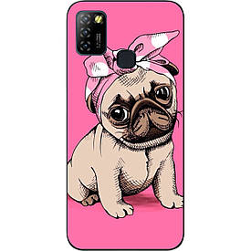 Бампер силіконовий для Infinix Hot 10 Lite з малюнком Мопсик