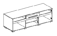 Тумба під телевізор Б'янко 500х1500х400мм дуб артезіан + графіт Світ Меблів, фото 2