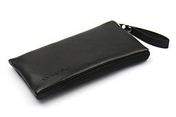 Чохол універсальний на блискавці для телефону 5.2" з карманом із екошкіри Black (L)