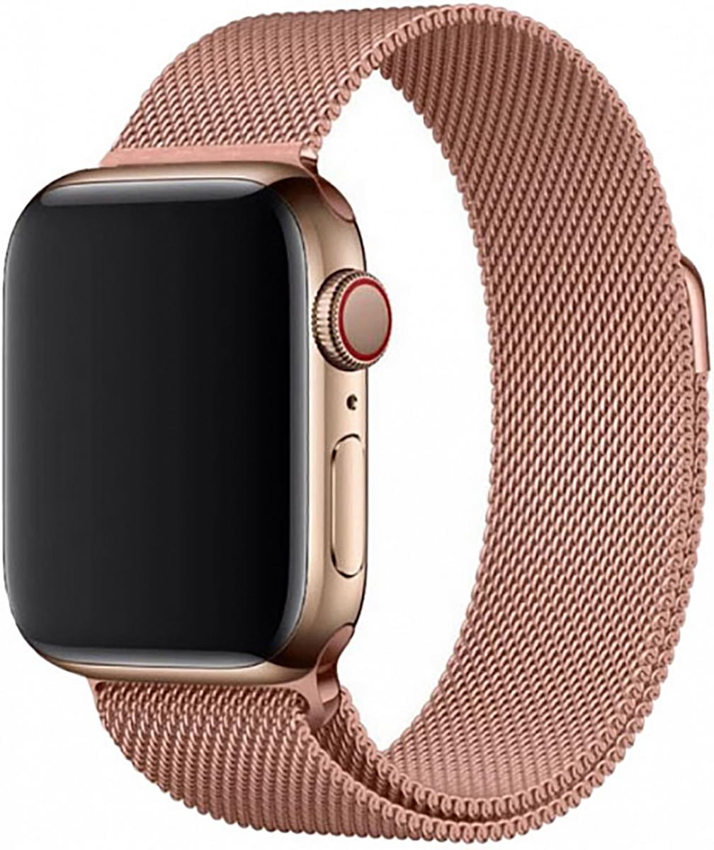 Ремінець для годинника смарт apple wath. Ремінець для годинника міланська петля. На дисплей 42-44 мм. Золото