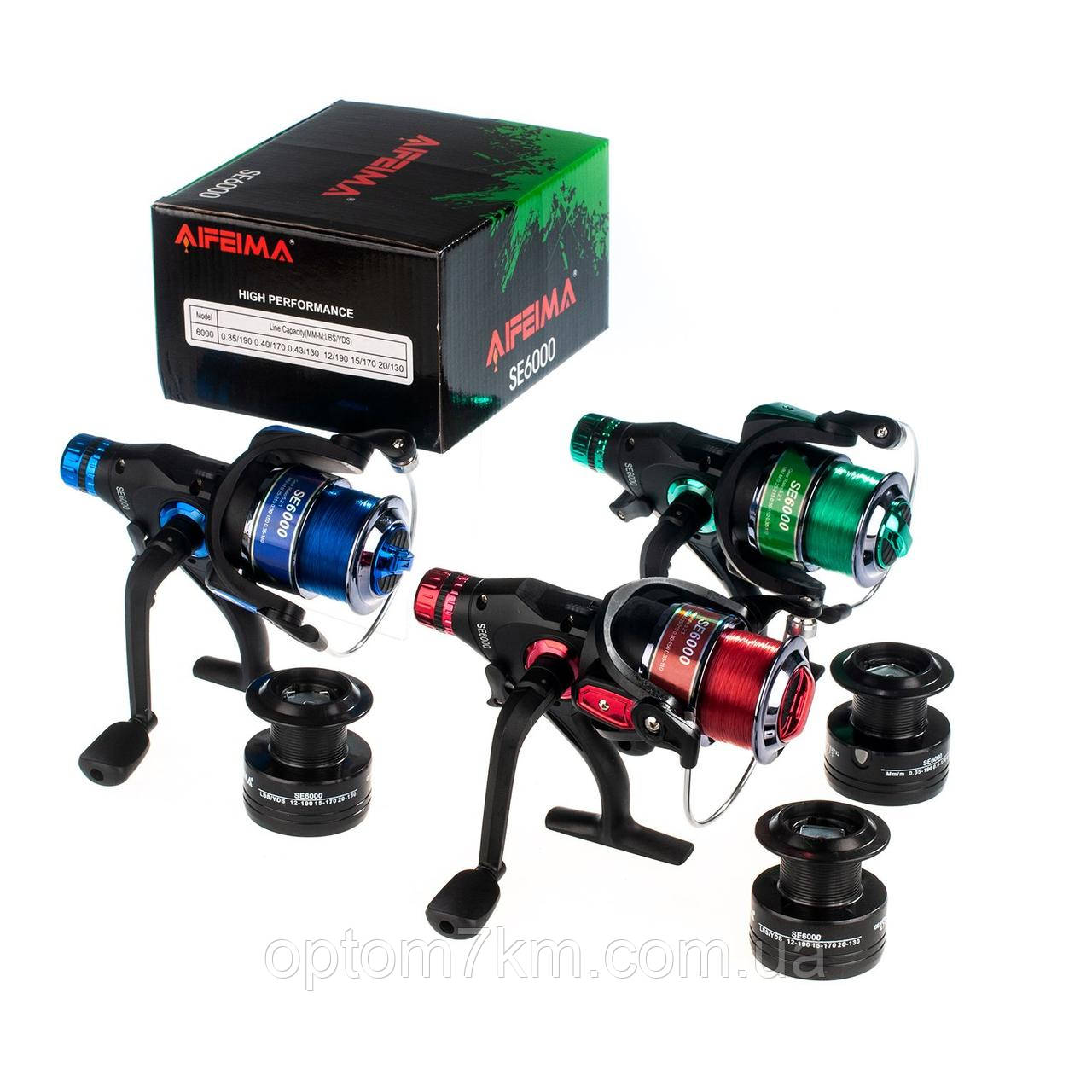 Котушка Feima SE-4000 6bb baitrunner system з волосінню