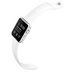 Ремінець для годинника силіконовий, для смарт годинника Apple Watch, аналогів Apple Watch 22 мм. Білий, фото 3