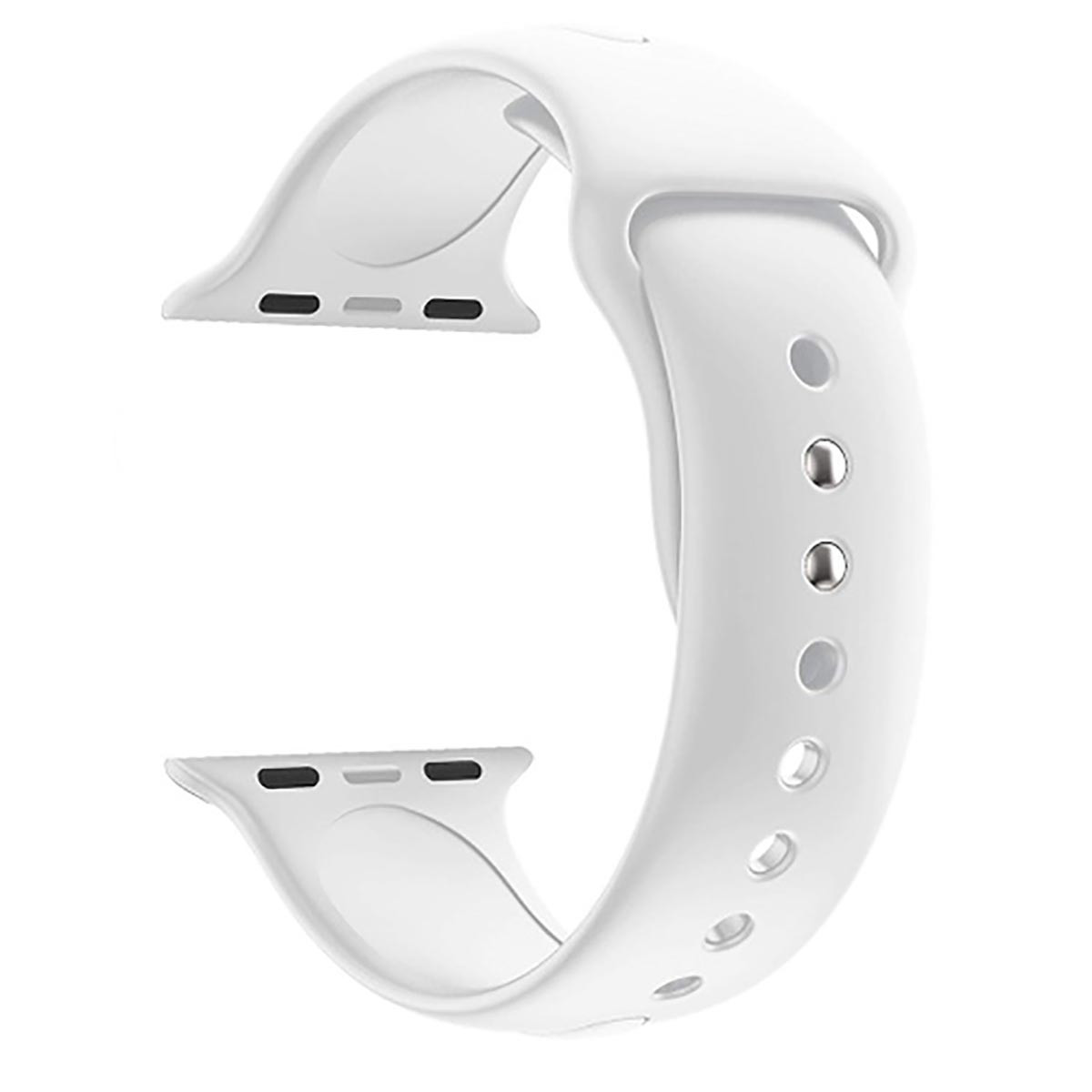 Ремінець для годинника силіконовий, для смарт годинника Apple Watch, аналогів Apple Watch 22 мм. Білий