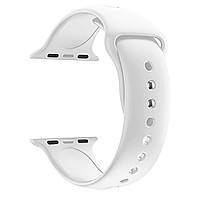 Ремешок для часов силиконовый, для смарт часов Apple Watch, аналогов Apple Watch 22 мм. Белый