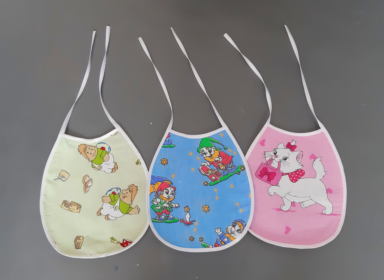 Набір дитячих слинявчиків (в наборі 3 шт.), Сл.-07