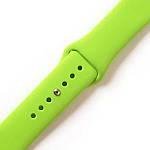 Ремінець для годинника силіконовий, для смарт годинника Apple Watch, аналогів Apple Watch 22 мм. Салатовий, фото 5