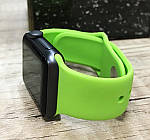 Ремінець для годинника силіконовий, для смарт годинника Apple Watch, аналогів Apple Watch 22 мм. Салатовий, фото 2