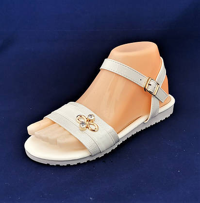 Жіночі Сандалії Босоніжки Білі Літня Взуття (розміри: 36) — 3-2, фото 3
