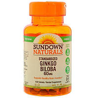 Вітаміни для поліпшення пам'яті Гінкго білоба Sundown Naturals 60mg 100 tab