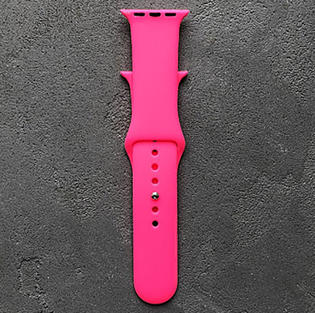 Ремінець для годинника силіконовий, для смарт годинника Apple Watch, аналогів Apple Watch 22 мм. Рожевий, фото 1