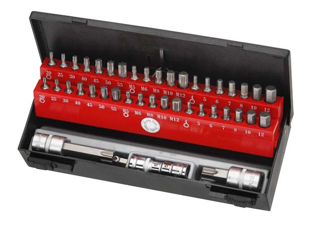 Набір біт FORCE 4441C 3/8" і 1/2" 6-гр., Torx, Spline 44 пр. (головка-біта T70, T80)