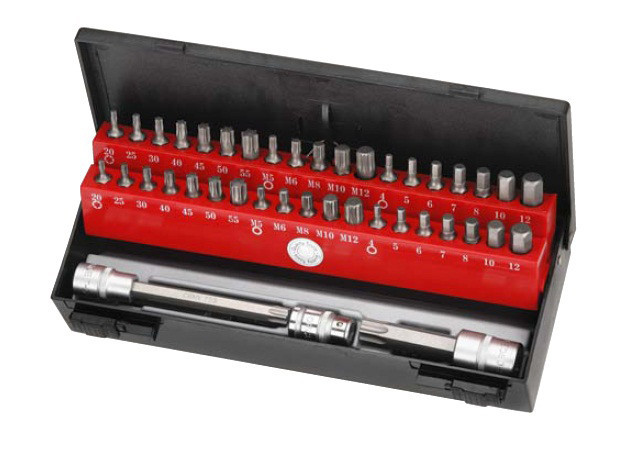 Набір біт FORCE 4442C 3/8" і 1/2" 6-гр., Torx, Spline 44 пр. (головка-біта T55, T70)