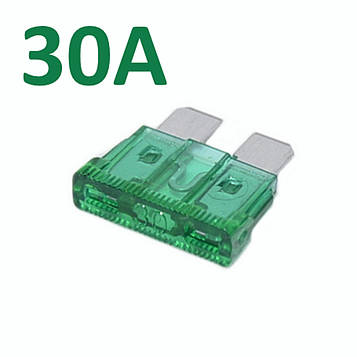 Запобіжник авто П-подібн. 30А 32В MIDI (19мм), зелений, BEZ4011-30