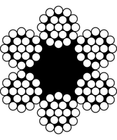 Оцинкованный стальной трос 12.0мм., (пл.6х19), [100] EN12385-4