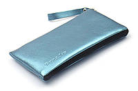 Чехол универсальный на молнии для телефона 4.0" с карманом из экокожи Aquamarine (S)