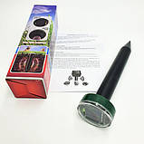 Набір 2 шт. відлякувачів гризунів, кротів і комах ультразвукової на сонячній батареї Garden Pro, фото 5