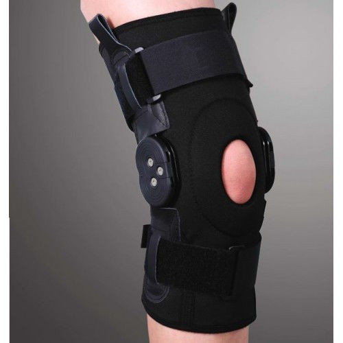Бандаж на колінний суглоб з спеціальними шарнірами для регулювання кута згинання Ortop ES-797