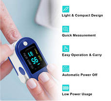 Оксиметр Пульсоксиметр Fingertip Pulse Oximeter AB-88 ABC, фото 3