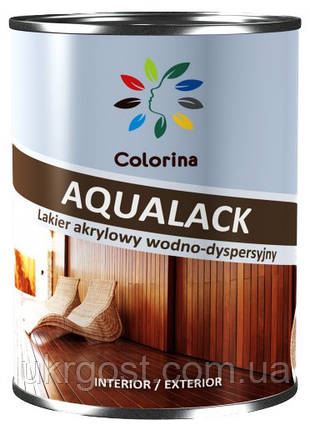 Лак для дерева акриловий Colorina Aqualack шовковистий мат 3 л, фото 1