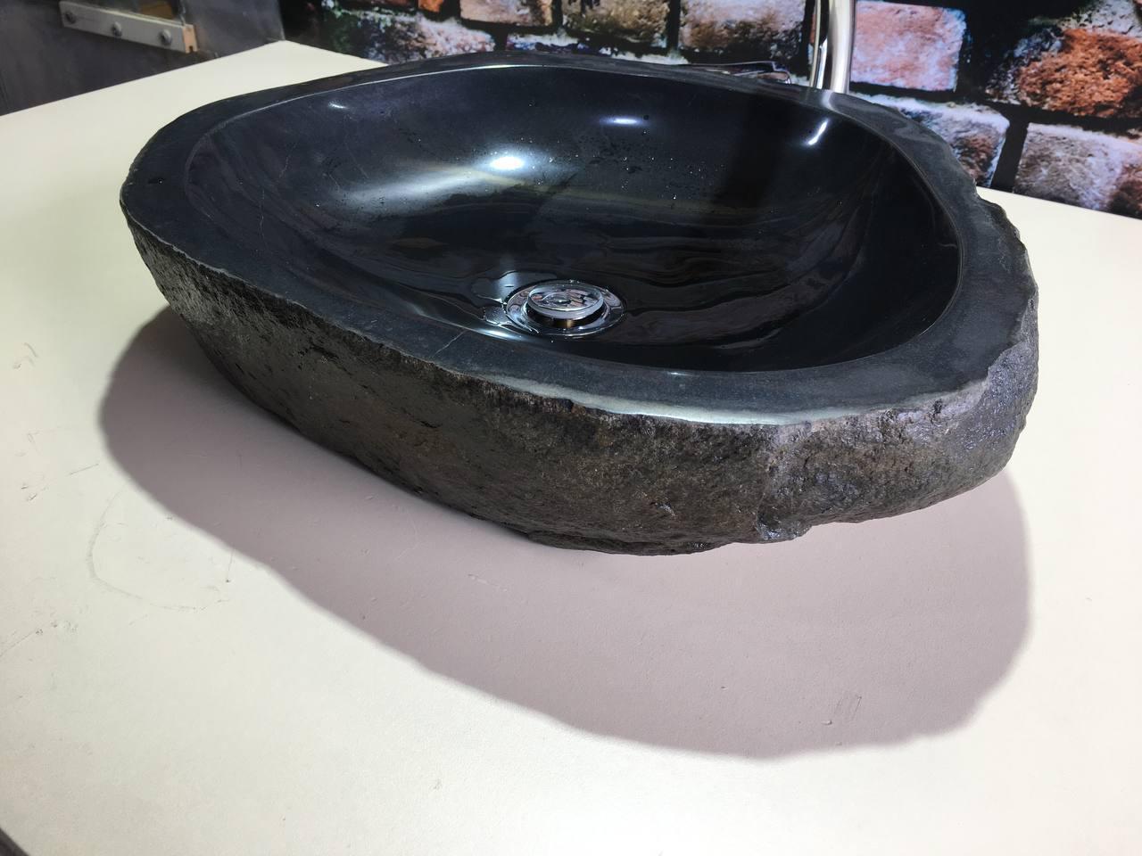 Раковина з натурального базальту Black basalt