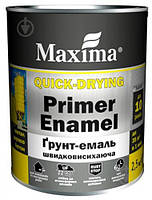 Ґрунт-емаль швидковисихна Primer Enamel ТМ Maxima червона 2,5кг RAL3002 Quick-Drying