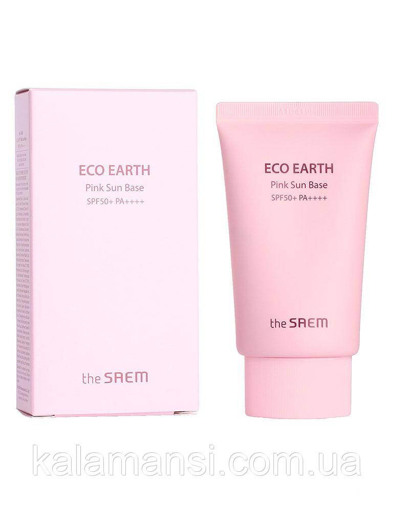 Сонцезахисний крем The Saem Sun Eco Earth Power Pink Sun Cream SPF50+ PA++++ 50 мл