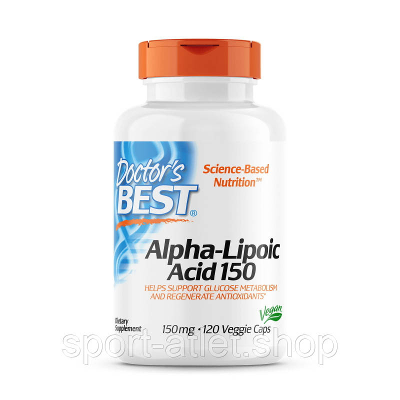 Натуральна добавка Doctor's Best Alpha-Lipoic Acid 150 mg, 120 вегакапсул