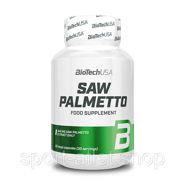Натуральна добавка BioTech Saw Palmetto, 60 капсул, фото 1