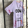 Жіноча фіолетова футболка, фото 4