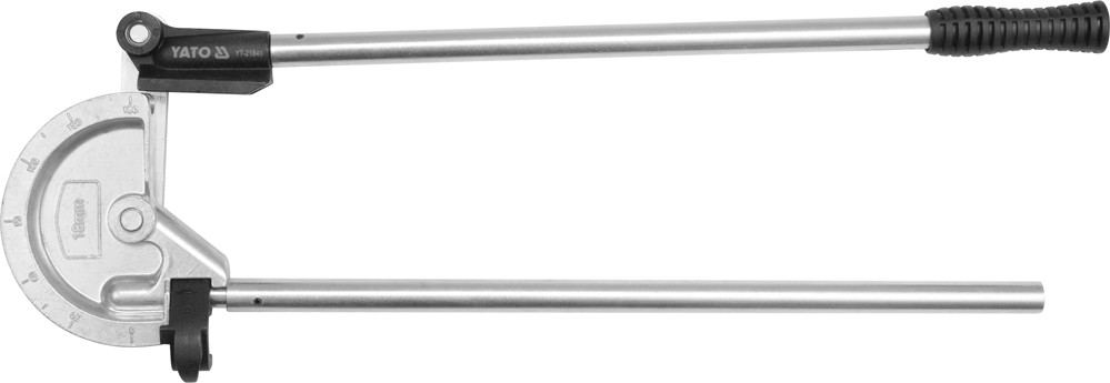 Трубогин 2-ручний YATO для алюм. і мідних труб Ø= 23/32" (18 мм) під кут 0 - 180° [10] YT-21846