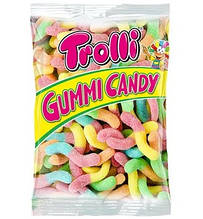 Желейні цукерки Trolli Gummi Candy Glowworms Черв'ячки в кислому посипання 1000 г Німеччина