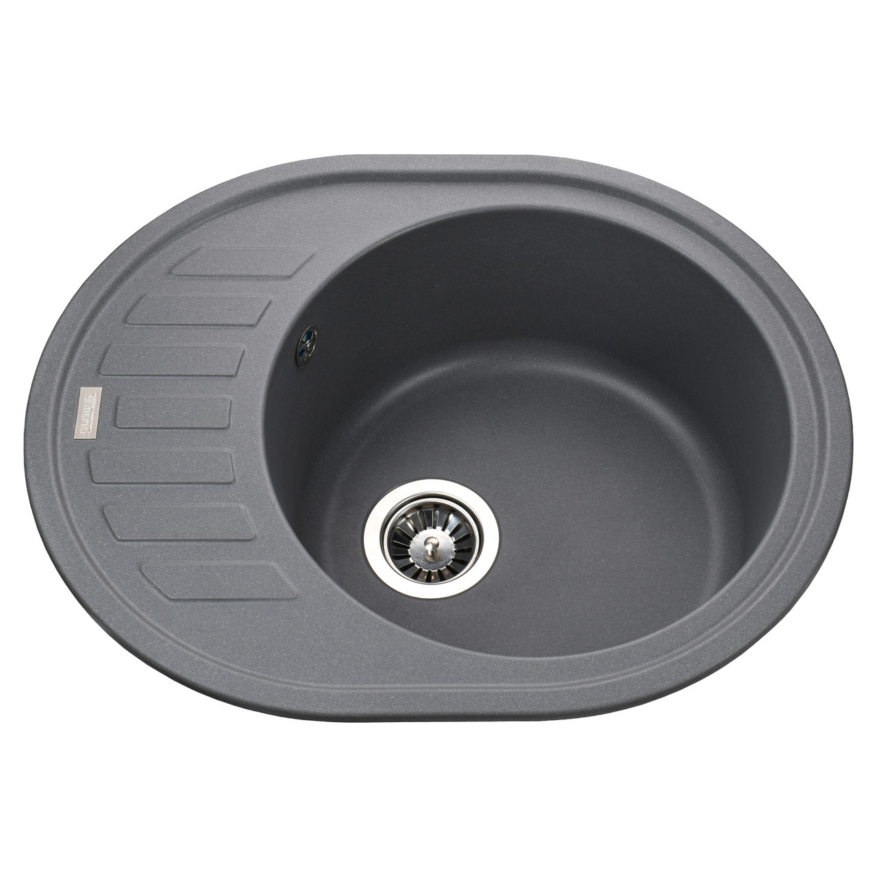 Гранітна кухонна мийка Globus Lux ARNO сірий металік 6250, фото 1