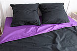 Постільна білизна бязь Чорно-фіолетова, фото 2
