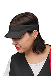 Козирок робочий чорний для продавця, касира, офіціанта, баристи