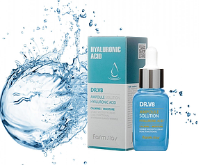 Сироватка з гіалуроновою кислотою FarmStay DR.V8 Ampoule Solution Hyaluronic Acid, 30 ml